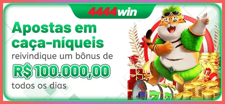 4444WIN cadastro — verificação de conta e PIX no caixa
